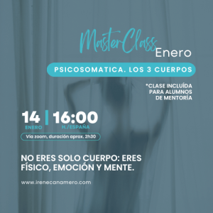 Grabación Masterclass Psicosomática. Los 3 cuerpos